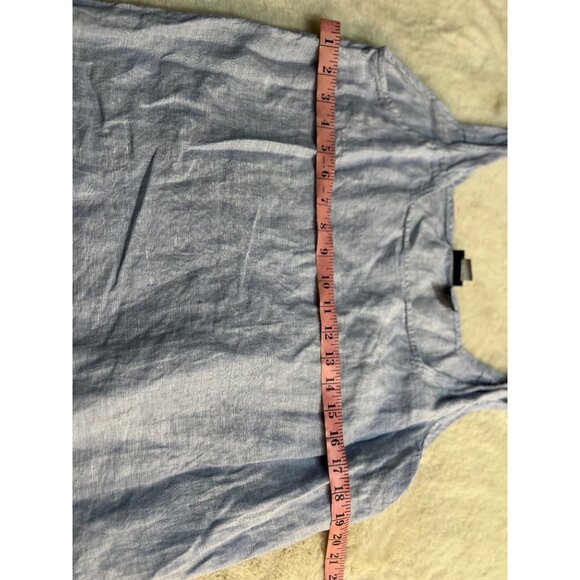 Tahari Light Blue Hemp Sleeveless Tank Top Womens Size Large - Picture 3 of 6
